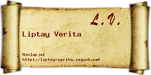 Liptay Verita névjegykártya